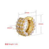 CZ Round Hoop Earrings Women Dinner Jewelry VE676