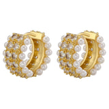 CZ Round Hoop Earrings Women Dinner Jewelry VE676