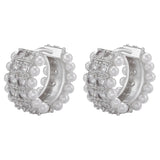 CZ Round Hoop Earrings Women Dinner Jewelry VE676