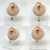 Christmas Tree Gingerbread Man Dangle Earrings Pearl Hat VE1003