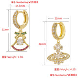 Christmas Tree Gingerbread Man Dangle Earrings Pearl Hat VE1003