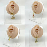 Christmas Tree Gingerbread Man Dangle Earrings Pearl Hat VE1003