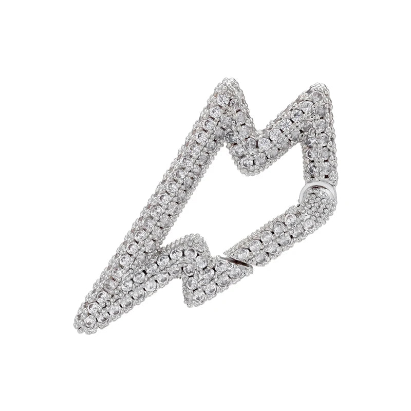 CZ Hooks Lightning Clasp Geometric Connectors Jewelry Making Supplies