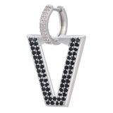 Geometric Crystal Hoop Earrings for Women VE332