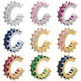 CZ Crystal Ear Cuff C Shape Ear Clips No Pierced earrings for women