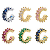 CZ Crystal Ear Cuff C Shape Ear Clips No Pierced earrings for women