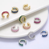 CZ Crystal Ear Cuff C Shape Ear Clips No Pierced earrings for women