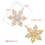 Crystal Snowflake Charms for Jewelry VD1021