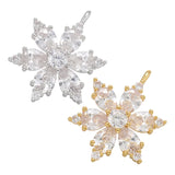 Crystal Snowflake Charms for Jewelry VD1021