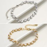 Leaf Cubic Zirconia Women's Bracelet Adjustable DIY Jewelry