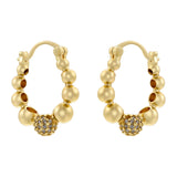 Pearls stud earrings Small hoop VE1202