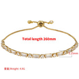 Adjustable Crystal Bracelet with Zircon Micro-Inlay for Women