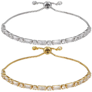 Adjustable Crystal Bracelet with Zircon Micro-Inlay for Women