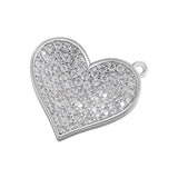 CZ Heart Charms for Women DIY Necklace Supplies