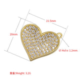 CZ Heart Charms for Women DIY Necklace Supplies