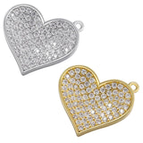 CZ Heart Charms for Women DIY Necklace Supplies