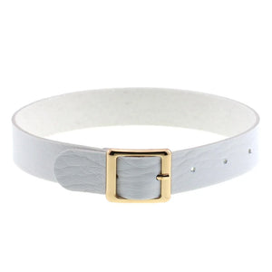 ZIMNO Punk Gothic Belts Choker Necklace PU Leather on Neck Buckle Necklaces