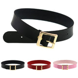 ZIMNO Punk Gothic Belts Choker Necklace PU Leather on Neck Buckle Necklaces