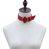 ZIMNO Cosplay Slave Collar Velvet Neck Chain Necklace