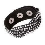 ZIMNO Goth spiral Stud Cuff brown Leather Bracelet