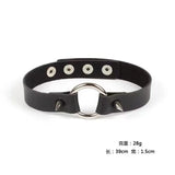 ZIMNO Sexy Punk Egirl Choker Collar Leather Bondage Cosplay Gothic Jewelry