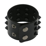 ZIMNO Men Leather Cuff Bracelet Goth Punk Armband