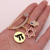 Blessing Pin Brooch Star of David Hebrew Jewish Baby Pin Brooch