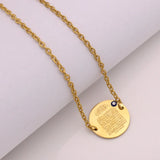 Islam Allah Quran Ayatul Kursi Stainless Steel Necklace