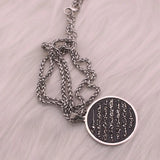 Muslim Quran Ayatul Kursi Stainless Steel Islam Pendant Necklace