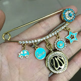 Muslim Islam Allah Stainless Steel Pin Brooch Baby Pin