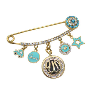 Muslim Islam Allah Stainless Steel Pin Brooch Baby Pin