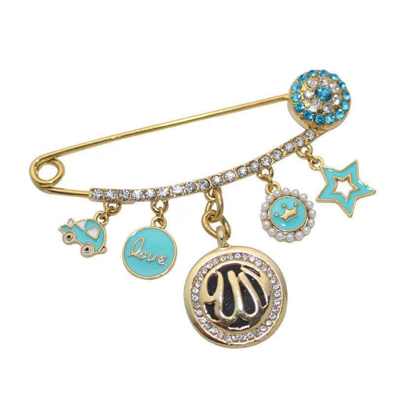 Muslim Islam Allah Stainless Steel Pin Brooch Baby Pin