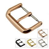 2pcs Stainless Steel Buckle Watchbands Rose Watch Band Pin Clasp 14-24mm