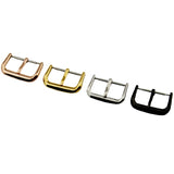 2pcs Stainless Steel Buckle Watchbands Rose Watch Band Pin Clasp 14-24mm