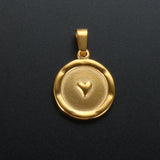 ZMFashion Heart Shaped Titanium Steel Pendant DIY Jewelry Charms