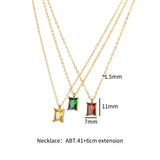 ZMFashion Colorful Zircon Pendant Necklace for Women Crystal Clavicle Jewelry