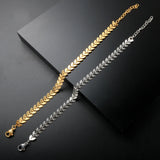 ZMFashion Heart Leaf Chain Bracelets Silver Unisex Anklet Jewelry
