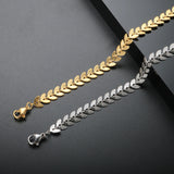 ZMFashion Heart Leaf Chain Bracelets Silver Unisex Anklet Jewelry