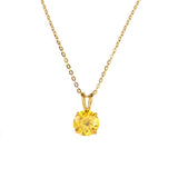 ZMFashion Cubic Zirconia Pendant Necklace Crystal Collar