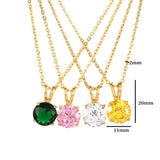 ZMFashion Cubic Zirconia Pendant Necklace Crystal Collar