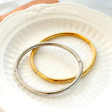 ZMFashion Open Glossy Bangle Bracelet for Women Men Girl Unisex