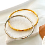 ZMFashion Open Glossy Bangle Bracelet for Women Men Girl Unisex