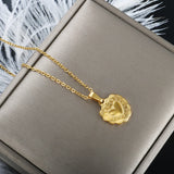 ZMFashion Lace Love Titanium Steel Pendant Jewelry