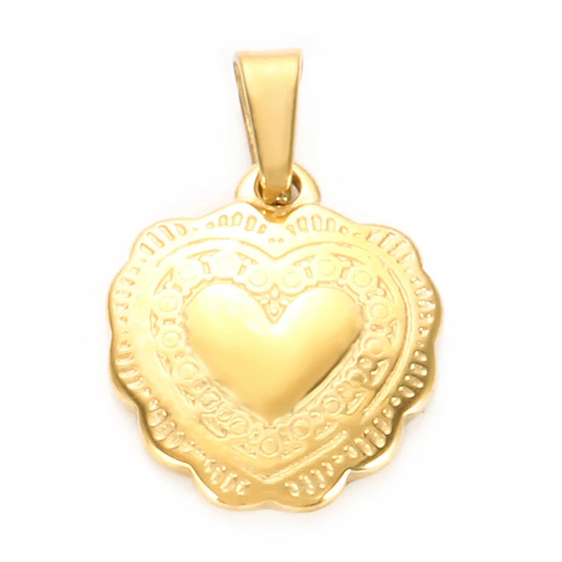 ZMFashion Lace Love Titanium Steel Pendant Jewelry
