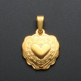 ZMFashion Lace Love Titanium Steel Pendant Jewelry