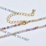 Shinny Choker Necklace Crystal Beads Strand Women Jewelry