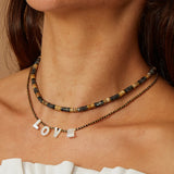 Boho Natural Stone Rope Chain for Woman Necklace