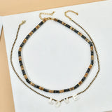 Boho Natural Stone Rope Chain for Woman Necklace