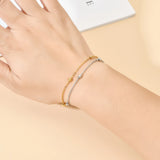 Minimalist Choker Necklace Beads Stainless Steel Chains Necklace