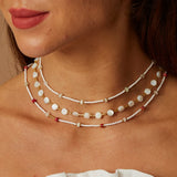 Bohemia Shell Stone Pearl Seed Beads Choker Necklace Women Sweet Collar Jewelry